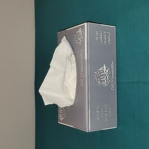 Vegan leather tissue box